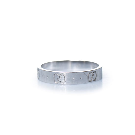 Gucci, Icon-Ring aus 18-karätigem Weißgold in Silber - Image 4