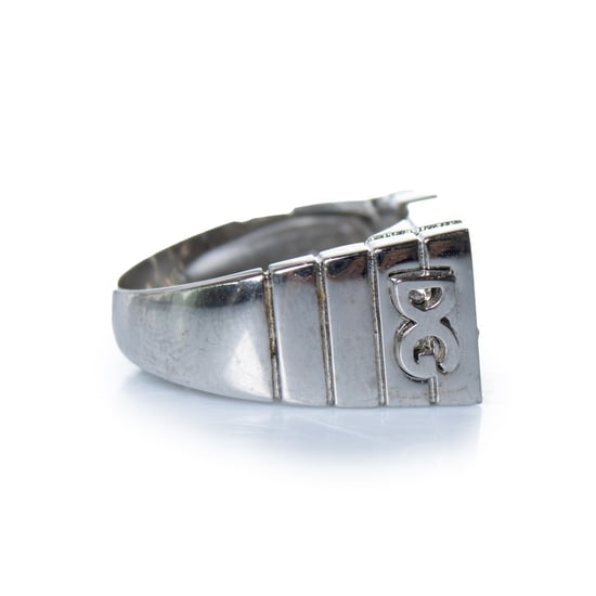 Dolce & Gabbana, silberner KING-Ring mit Strass - Image 3