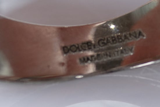 Dolce & Gabbana, silberner KING-Ring mit Strass - Image 6
