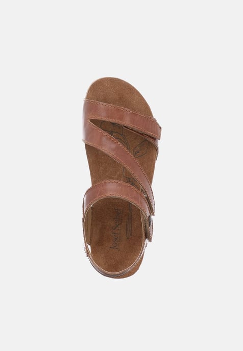 Josef Seibel Tonga 25 Camel - Josef Seibel Braune Leder Zehenstegsandalette für Damen - Image 3
