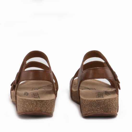 Josef Seibel Tonga 25 Camel - Josef Seibel Braune Leder Zehenstegsandalette für Damen - Image 5