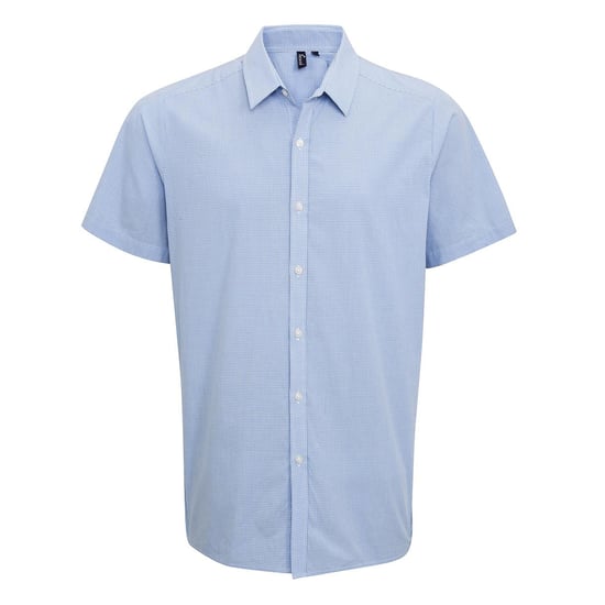 Premier - Hemd für Herren kurzärmlig (Hellblau/Weiß) - Image 1