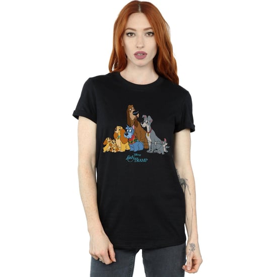 Disney - "Lady And The Tramp" T-Shirt für Damen (Schwarz) - Image 2