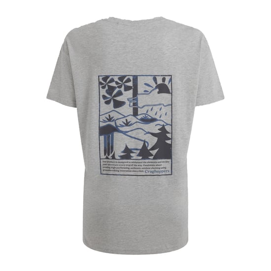 Craghoppers - "Yago" T-Shirt für Damen, Rückseitiger Aufdruck, kurzärmlig (Hellgrau Meliert) - Image 2
