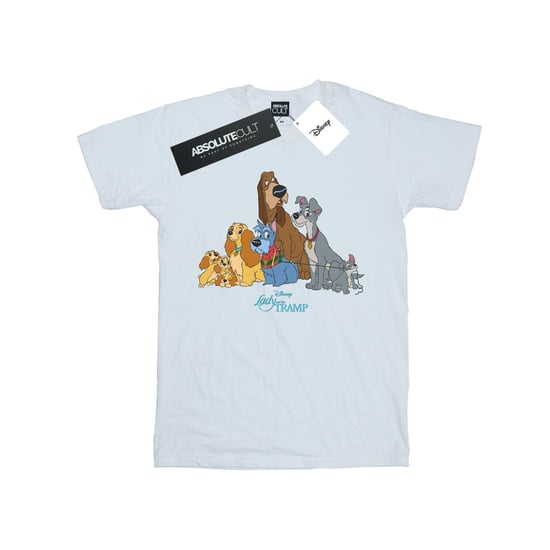 Disney - "Lady And The Tramp" T-Shirt für Damen (Weiß) - Image 1