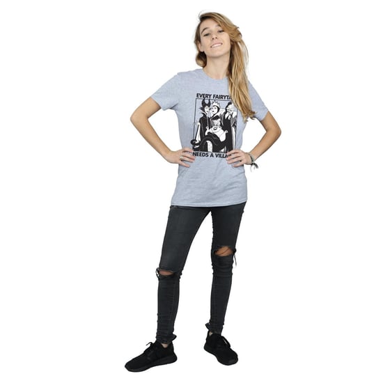Disney - "Every Fairy Tale Needs A Villain" T-Shirt für Damen (Grau) - Image 6