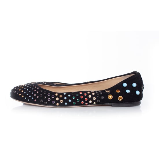 Giuseppe Zanotti, Wildleder-Ballerina mit farbigen Nieten - Image 2