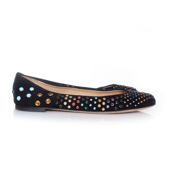 Giuseppe Zanotti, Wildleder-Ballerina mit farbigen Nieten - Image 4