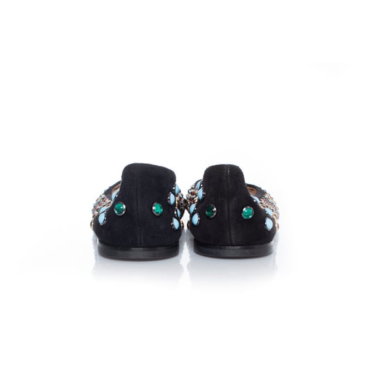 Giuseppe Zanotti, Wildleder-Ballerina mit farbigen Nieten - Image 5
