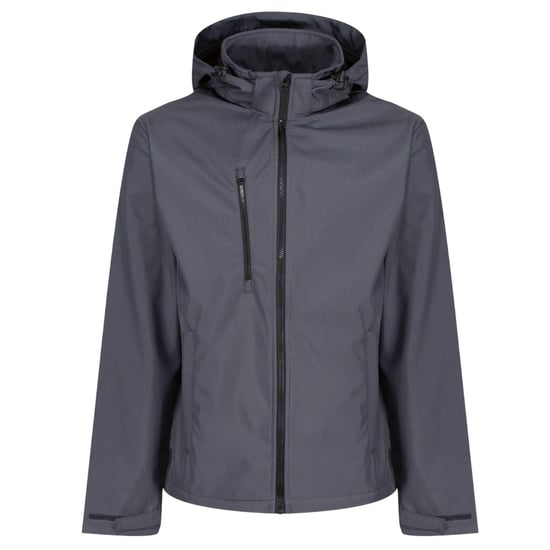 Regatta Professional - "Venturer" Kapuzenjacke für Herren, 3 Lagen, Softshell (Mittelgrau/Schwarz) - Image 1
