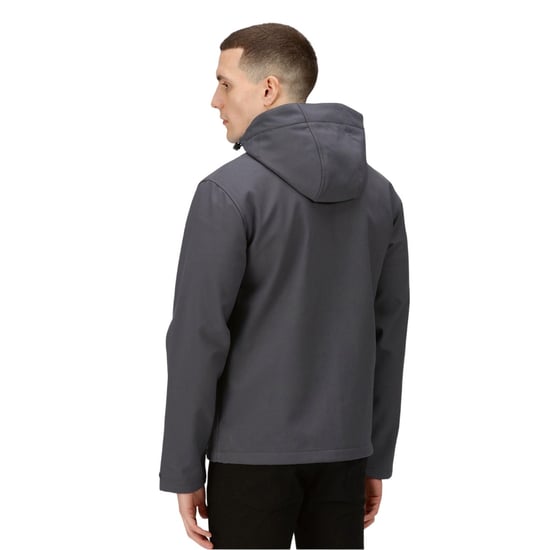 Regatta Professional - "Venturer" Kapuzenjacke für Herren, 3 Lagen, Softshell (Mittelgrau/Schwarz) - Image 4
