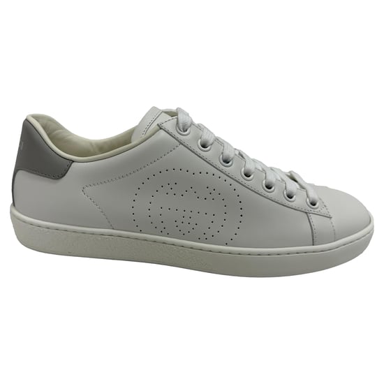 Gucci Interlocking G Perforated Ace Sneakers aus weißem Kalbsleder - Image 1