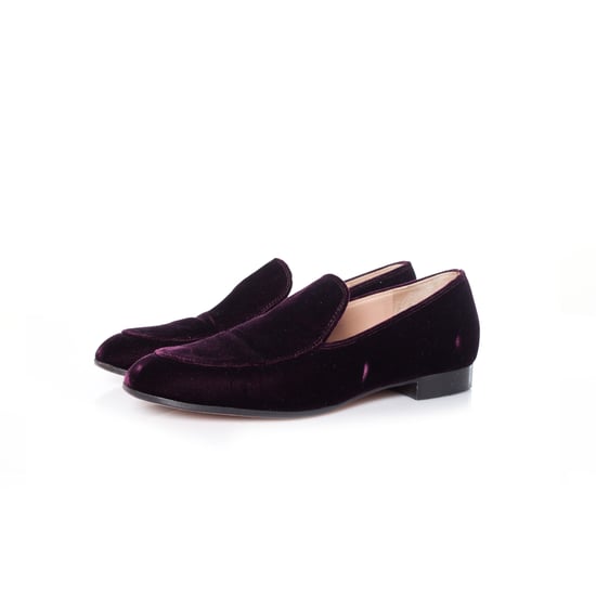 Gianvito Rossi, burgunderrote Marcel-Samt-Loafer. - Image 1