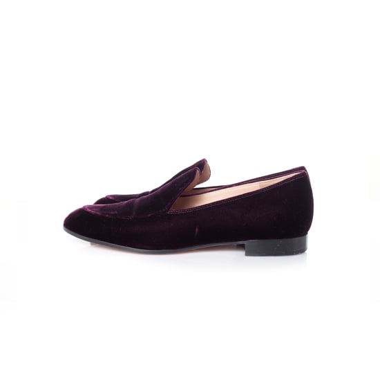 Gianvito Rossi, burgunderrote Marcel-Samt-Loafer. - Image 2