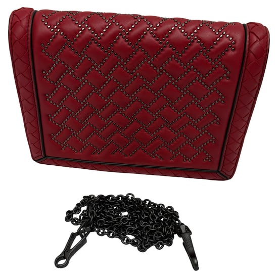 Bottega Veneta Mini Montebello Crossbody-Tasche aus burgunderfarbenem Leder - Image 2