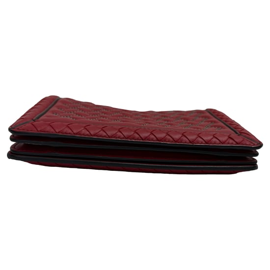 Bottega Veneta Mini Montebello Crossbody-Tasche aus burgunderfarbenem Leder - Image 3