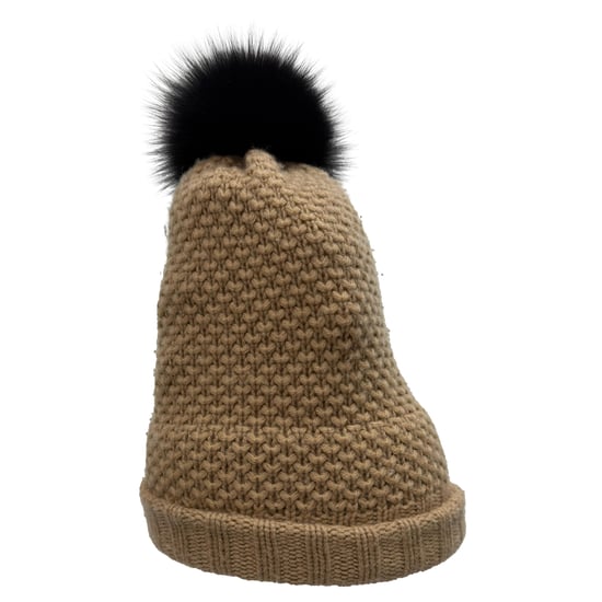 Burberry Strick-Pompon-Mütze aus brauner Wolle - Image 2