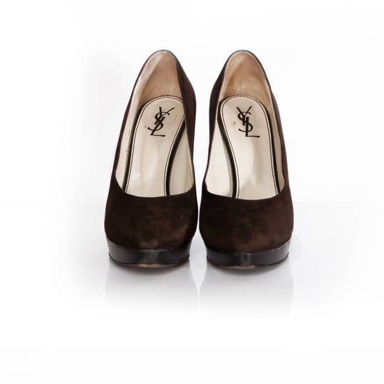 Yves Saint Laurent, Wildlederpumps mit architektonischem Absatz - Image 4
