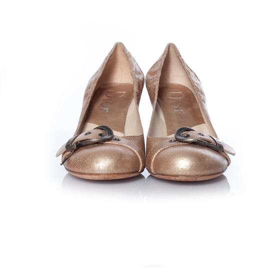 Christian Dior, Western-Pumps aus Crackle-Leder - Image 3