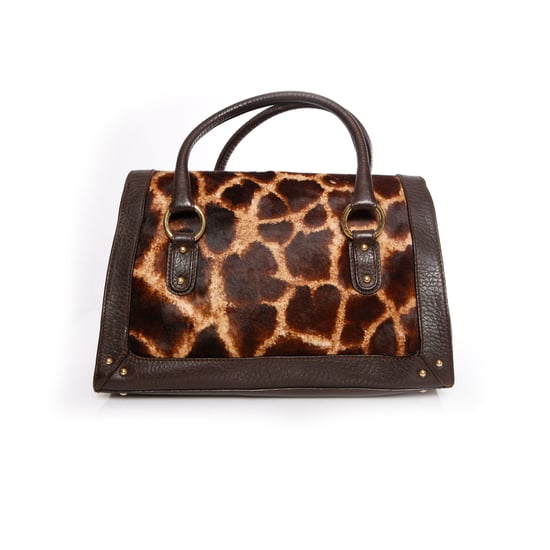 Dolce & Gabbana, Handtasche aus braunem Leder mit Giraffenmuster aus Kalbsfell. - Image 2
