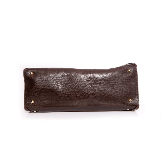 Dolce & Gabbana, Handtasche aus braunem Leder mit Giraffenmuster aus Kalbsfell. - Image 3