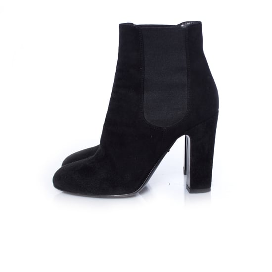 Dolce & Gabbana, Schwarze Chelsea-Boots aus Wildleder mit Absatz. - Image 2