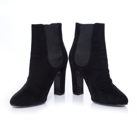 Dolce & Gabbana, Schwarze Chelsea-Boots aus Wildleder mit Absatz. - Image 3