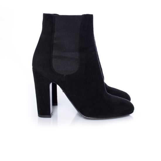 Dolce & Gabbana, Schwarze Chelsea-Boots aus Wildleder mit Absatz. - Image 5