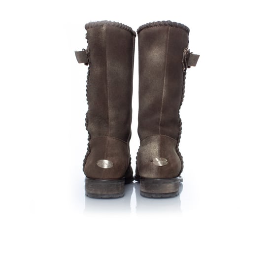 Jimmy Choo Pre-owned Wildleder-Bikerstiefel (Pre-owned) - Khaki - Image 3