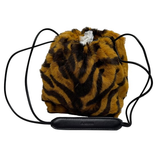 Jil Sander Tiger-Print Bucket Bag aus braunem Ponyhaarfell - Image 3