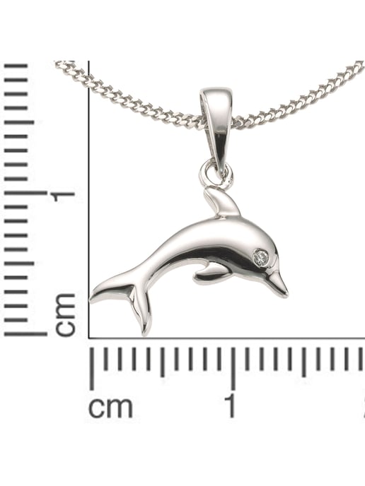 Zeeme for Kids Halskette Silber 925 rhodiniert Delfin-Motiv 36/38cm - Image 2