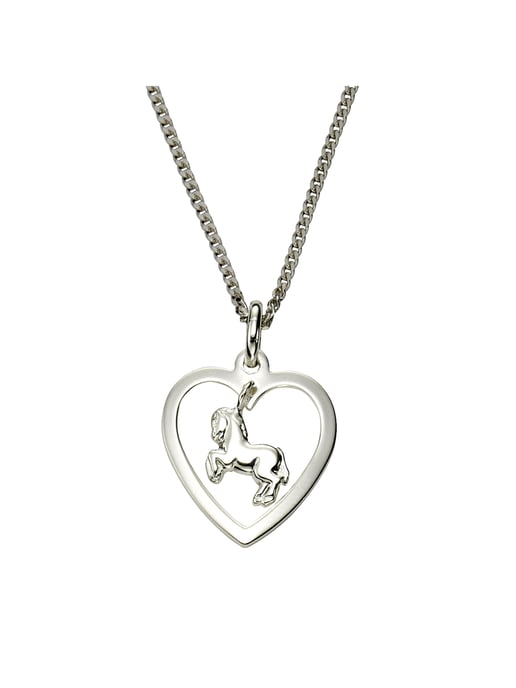 Zeeme for Kids Halskette Silber 925 Motiv Herz und Pferd - Image 2