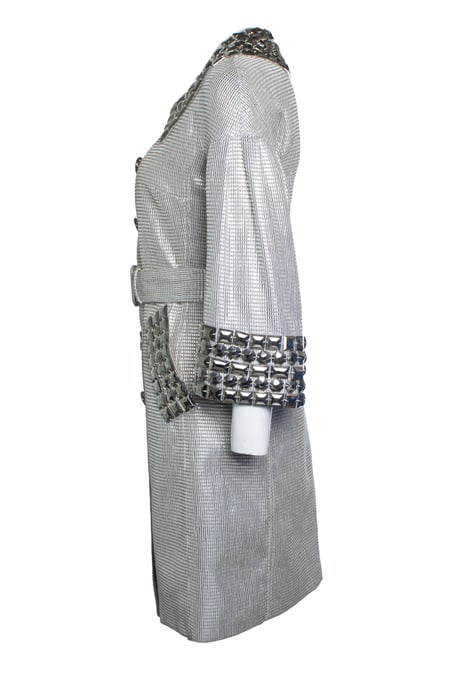Burberry, silbermetallic Trenchcoat - Image 2