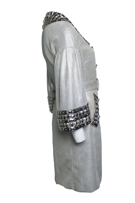 Burberry, silbermetallic Trenchcoat - Image 4