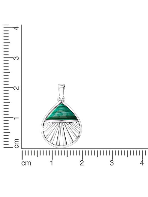 Zeeme Gemstones Anhänger 925/- Sterling Silber rhodiniert Malachit - Image 2