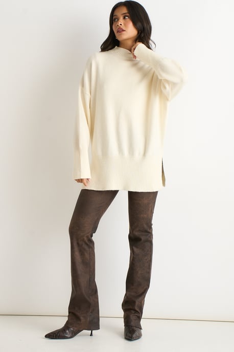 Off-White-Rollkragenpullover aus Strick, Oversize - Image 3