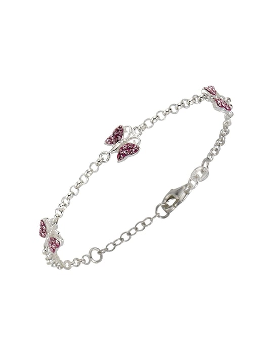 Zeeme for Kids Armband 925 Sterling Silber Kristall pink - Image 3