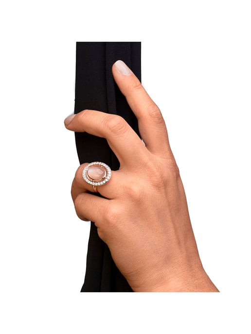 Zeeme Gemstones Ring Silber 925 rosé vergoldet mit echtem Mondstein Zirkonia - Image 3