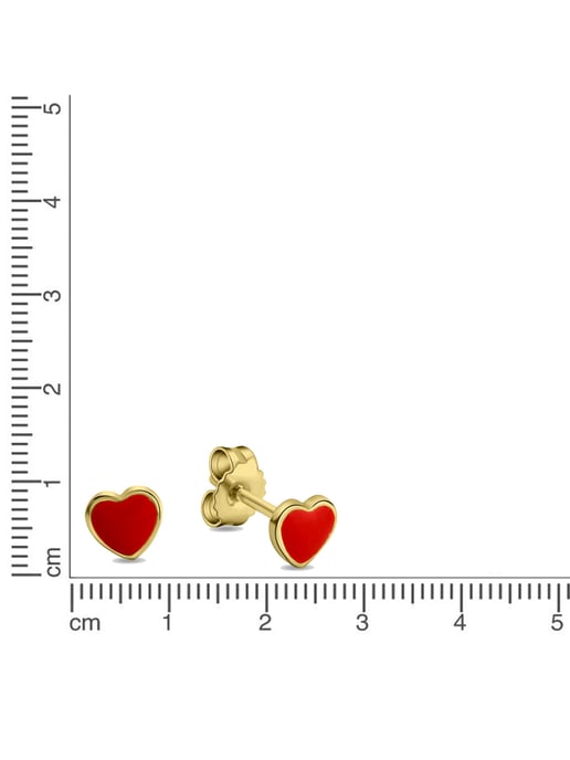 Zeeme for Kids Ohrringe Gold 333 Motiv Herz - Image 3