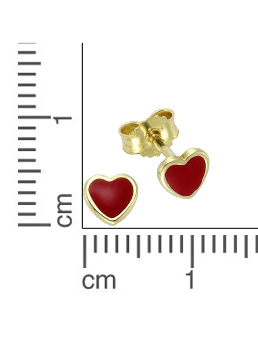 Zeeme for Kids Ohrringe Gold 333 Motiv Herz - Image 4