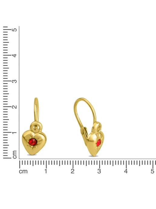Zeeme for Kids Ohrringe Gold 333 Motiv Herz - Image 3