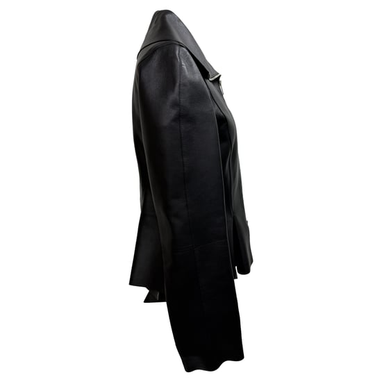 Givenchy Peplum-Jacke aus schwarzem Leder - Image 2