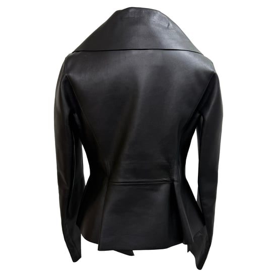Givenchy Peplum-Jacke aus schwarzem Leder - Image 3