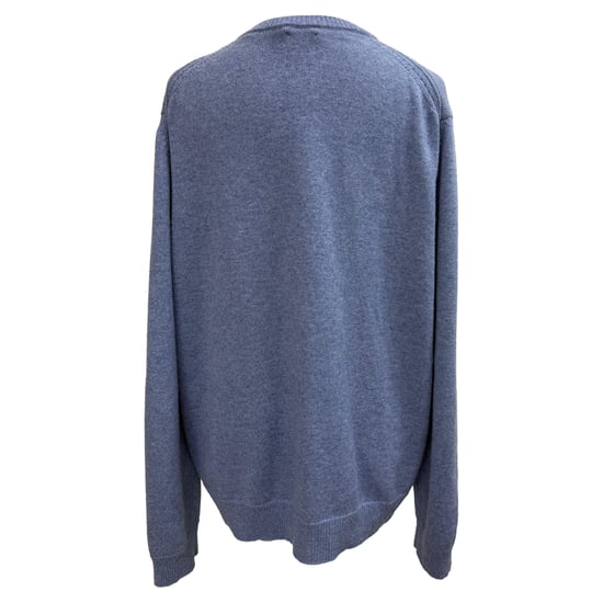 Celine V-Ausschnitt Pullover aus blauem Kaschmir - Image 3