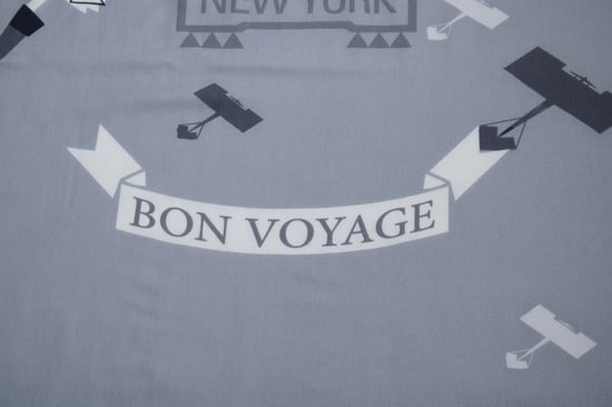 Cartier, grauer Wollschal „Bon Voyage“ mit Fransen - Image 5