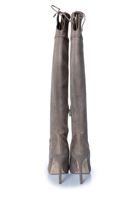 Michael Kors, Jamie Wildleder-Stretchstiefel in Taupe - Image 3