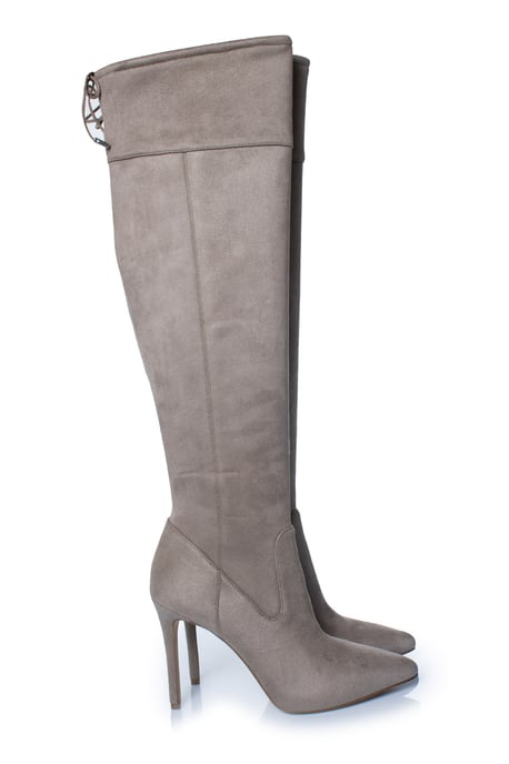 Michael Kors, Jamie Wildleder-Stretchstiefel in Taupe - Image 4