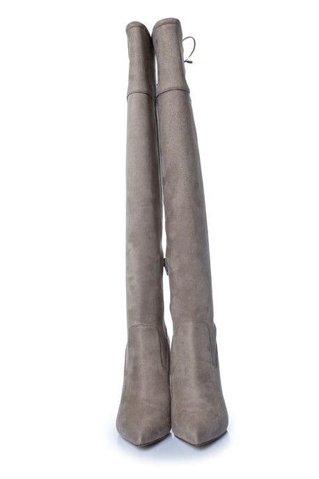 Michael Kors, Jamie Wildleder-Stretchstiefel in Taupe - Image 5