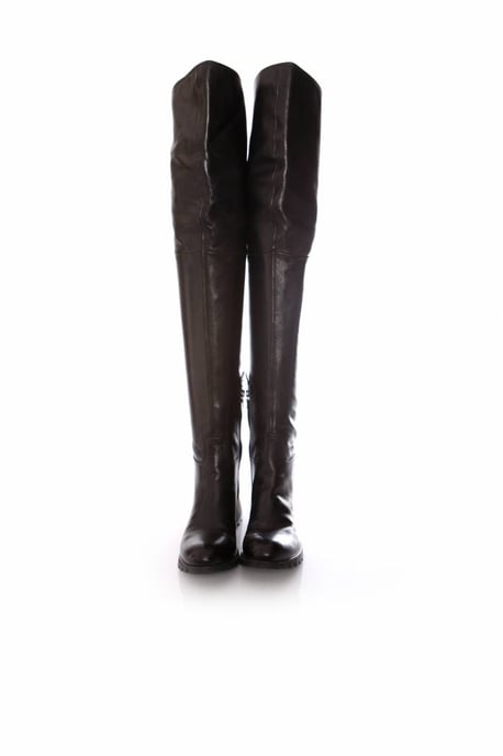 Prada, lange schwarze Lederstiefel. - Image 3