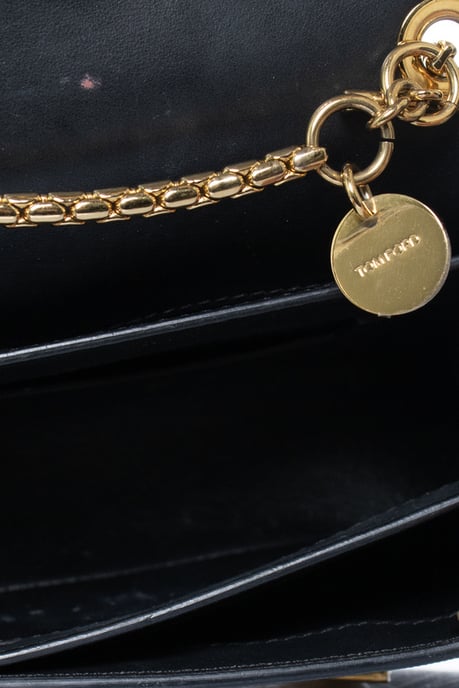 Tom Ford, Sienna-Tasche aus schwarzem genarbtem Leder - Image 6